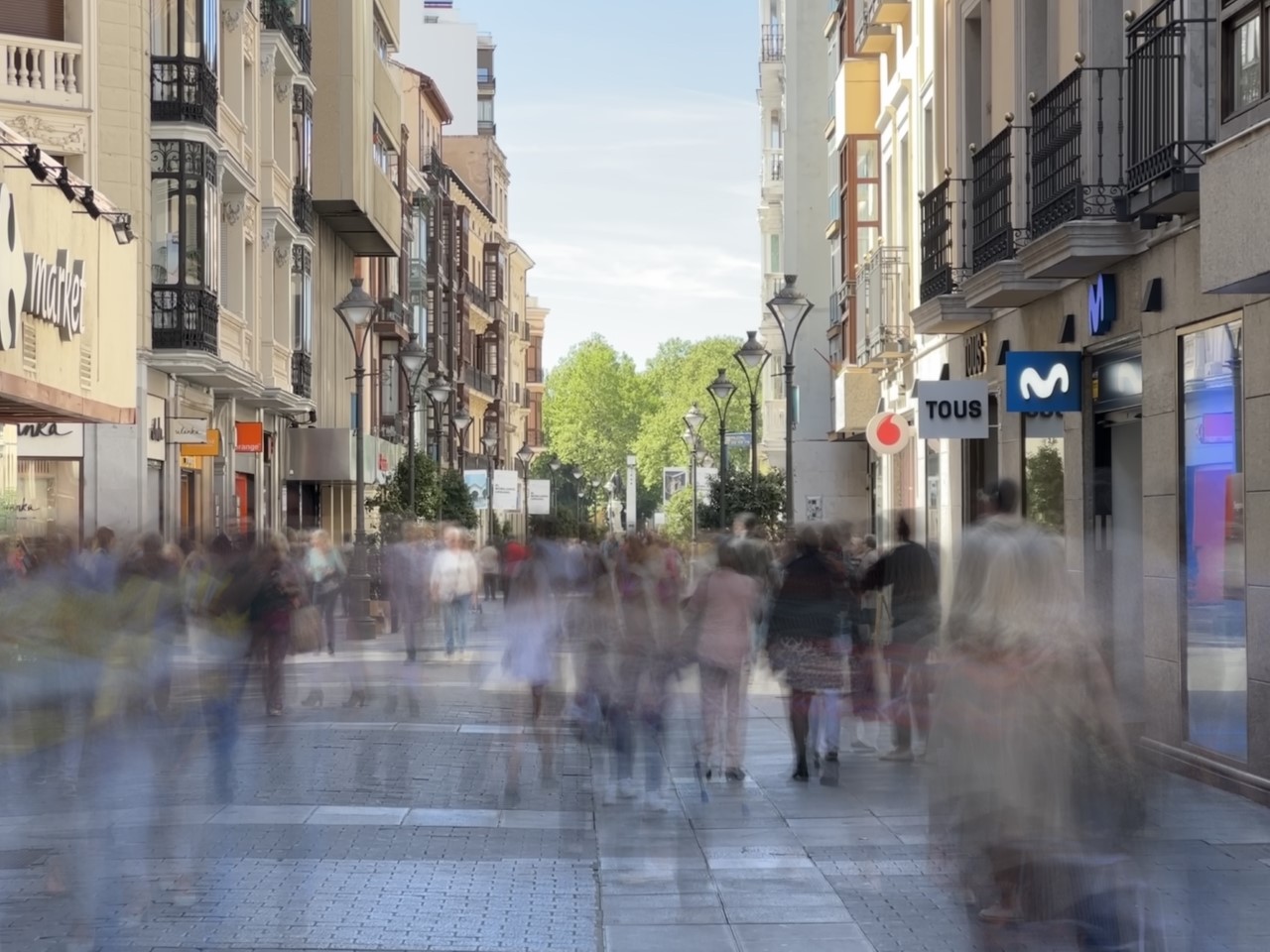 Calle comercial de Valladolid.