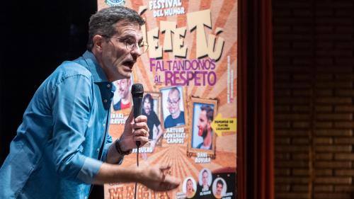 Luis Larrodera en el centro cívico de Parquesol.