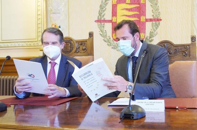 Óscar Puente y Abel Caballero en la Declaración de Valladolid por la Economía Circularr